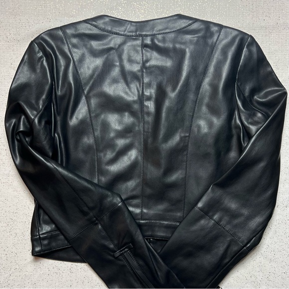 GUESS: Leather Jacket, Gold Detail - Picture 2 of 3